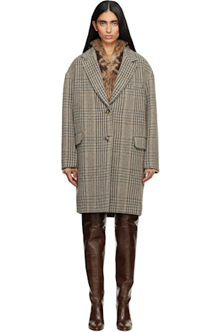 Brown Limiza Coat by Isabel Marant Etoile on Sale
