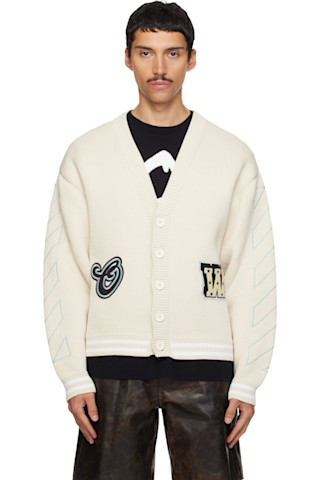 Off-White Star Varsity Knit Cardigan by Off-White on Sale