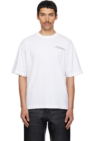 Off-White: ホワイト Type Machine Arrow Skate Tシャツ | SSENSE 日本