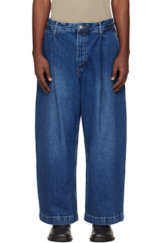 Indigo Puch Italian Denim Jeans by Studio Nicholson on Sale