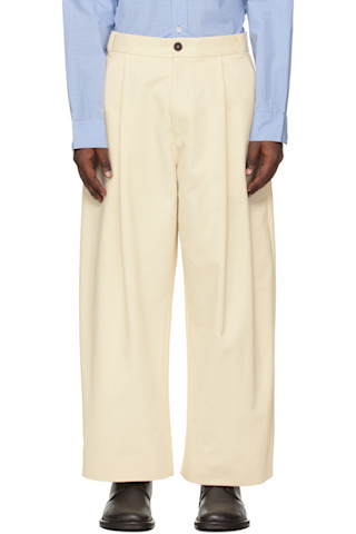 Studio Nicholson: オフホワイト Sorte トラウザーズ | SSENSE 日本