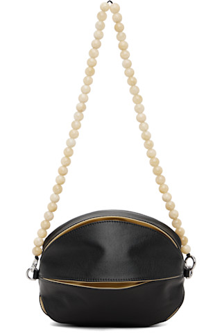 LEMAIRE: ブラック Balloon Slits ショルダーバッグ | SSENSE 日本