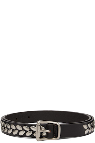 LEMAIRE: Brown Almond Stud 20 belt | SSENSE