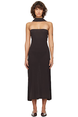 Paloma Wool: Brown Alberch Maxi Dress | SSENSE