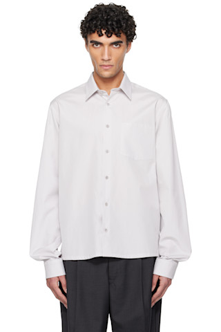 Rier: グレー Popeline シャツ | SSENSE 日本