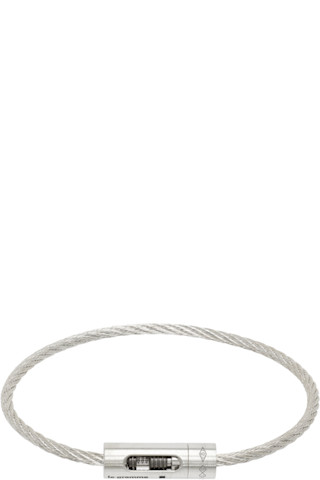 Le Gramme: Perforated Cable 'le 8g' Bracelet | SSENSE