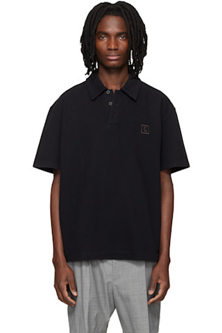 完売品 Wooyoungmi Long Sleeve Patch Polo WOOYOUNGMI Long Sleeve Patch Polo in Black for Men | Lyst