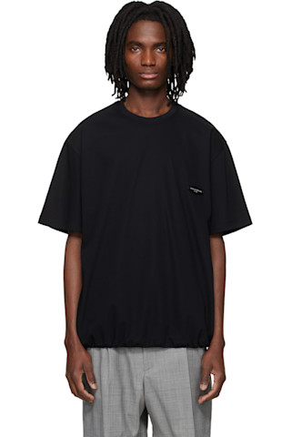 WOOYOUNGMIのブラック ストリング Tシャツがセール中