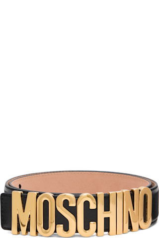 Moschino: Black Logo Hardware Belt | SSENSE