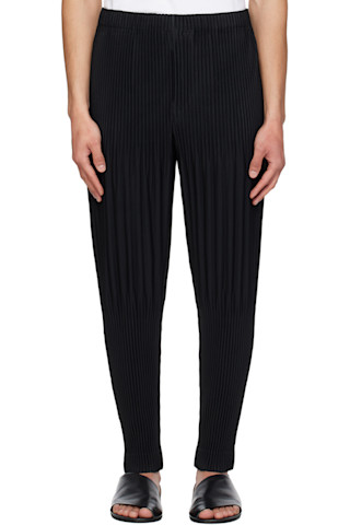 HOMME PLISSÉ ISSEY MIYAKE: Black Monthly Colors February Trousers