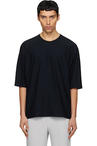 HOMME PLISSÉ ISSEY MIYAKE: Black Release-T Basic T-shirt | SSENSE