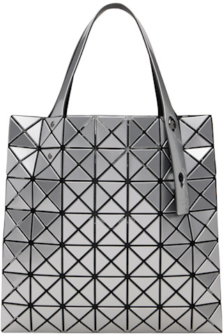 BAOBAO ISSEY MIYAKE トートバッグ シルバー BAO BAO ISSEY MIYAKE: Silver Prism Basics Tote | SSENSE