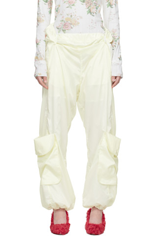 OPEN YY: Yellow Rolled Waist Cargo Wind Cargo Pants | SSENSE