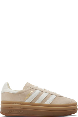 adidas Originals: ベージュ Gazelle Bold スニーカー | SSENSE 日本