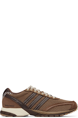 Brown adidas Originals Edition Adizero Adios Mesh Sneakers by