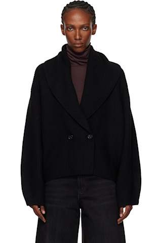 TOTEME: ブラック Shawl-Lapel カーディガン | SSENSE 日本