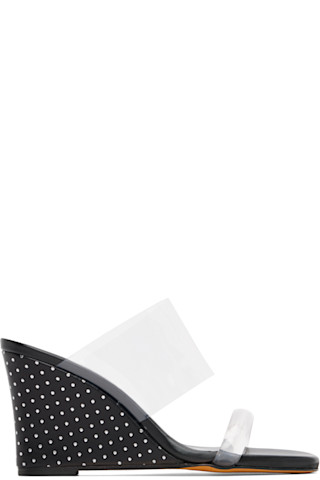 Maryam Nassir Zadeh: ブラック Olympia ウェッジ ヒールサンダル