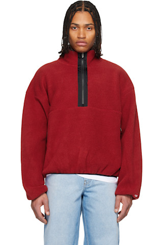 Red TNF Red Box 1/2 Zip Fleece Jacket by The North Face on Sale