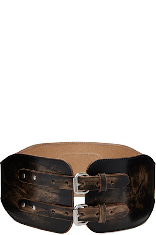 OUR LEGACY: Black & Tan Sunny Girdle Belt | SSENSE
