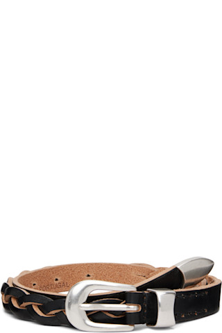 OUR LEGACY: Black 2cm Braided Belt | SSENSE