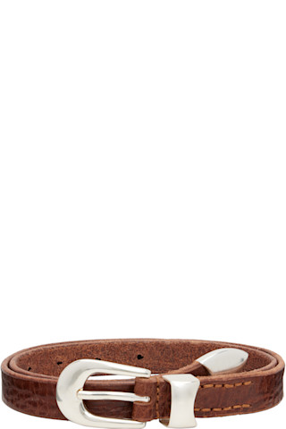 OUR LEGACY: Brown 2cm Belt | SSENSE