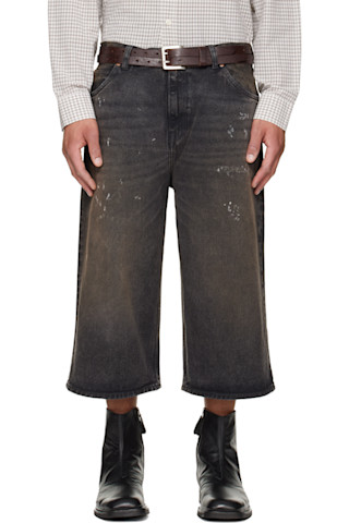 OUR LEGACY: Black Capri Cut Denim Shorts | SSENSE