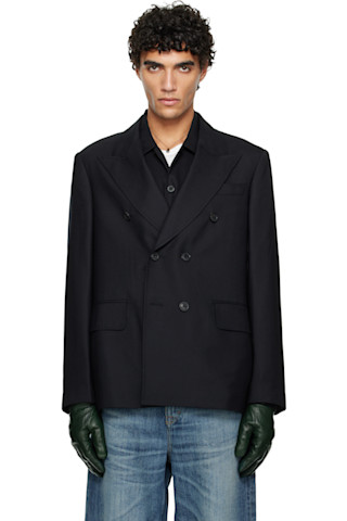 OUR LEGACY: ブラック Unconstructed DB テーラードジャケット