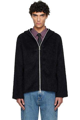 HATOUR LEGACY ブラック フルジップ フーディ 44 モヘア OUR LEGACY