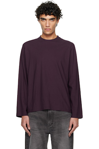 OUR LEGACY: Burgundy Box Longsleeve T-shirt | SSENSE UK