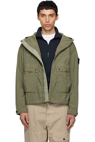 Stone Island: カーキ 4100052 Light Compact Touch ショート