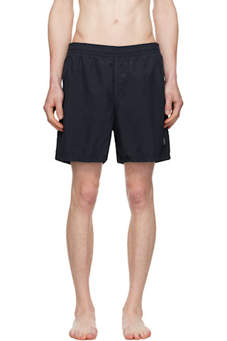 Stone Island: ネイビー B100B09 Brushed Nylon スイムショーツ