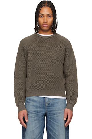 Dime ブラウン ニット セーター MORTAR TOKYO ONLINE（モータルトーキョー） / DIME WAVE CABLE KNIT
