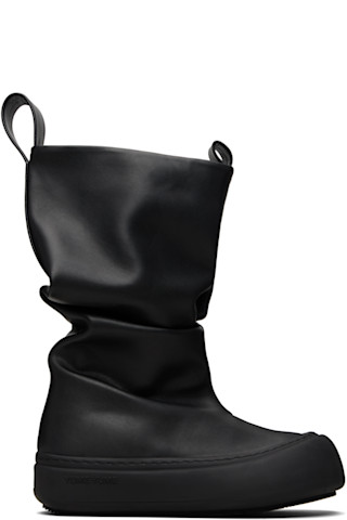 Black Low Fisherman Boots by YUME YUME on Sale