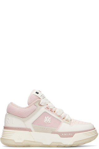 White & Pink MA-1 Sneakers by AMIRI on Sale