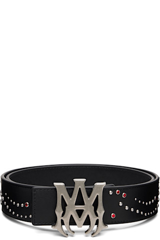 小物 AMIRI Belt 4cm 85 AMIRI: Black MA Stud 4cm Belt | SSENSE