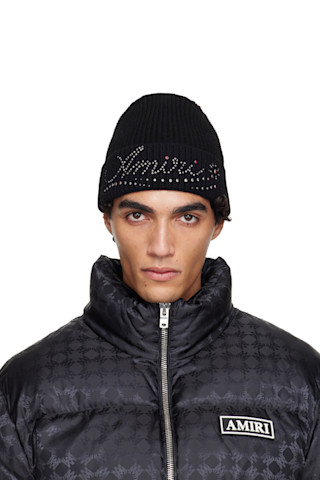 AMIRI: ブラック 'AMIRI' Stud ビーニー | SSENSE 日本