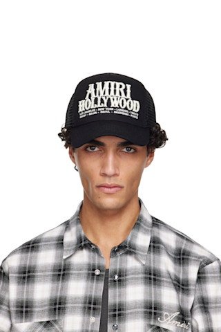 AMIRI: ブラック 'AMIRI Hollywood' トラッカーキャップ | SSENSE 日本