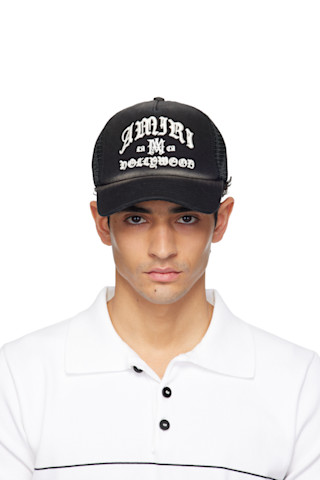 AMIRI HOLLYWOOD トラッカーキャップ ブラック AMIRI: ブラック 'Amiri Hollywood' トラッカーキャップ | SSENSE 日本