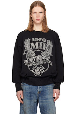 AMIRI: ブラック AMIRI Eagle セーター | SSENSE 日本