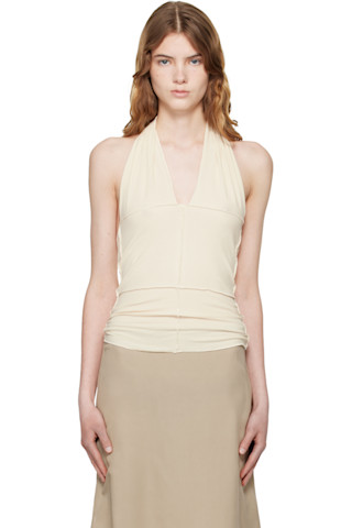Off-White Cinder Halter Top