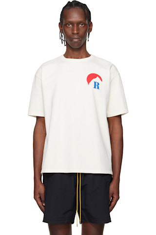 Rhude: オフホワイト Moonlight Regatta Tシャツ | SSENSE 日本