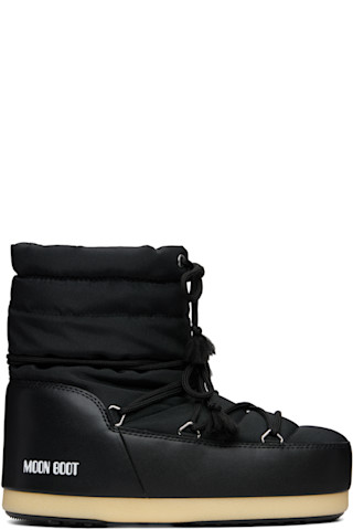 Moon Boot: ブラック EVX ライト ナイロン ショートブーツ | SSENSE 日本