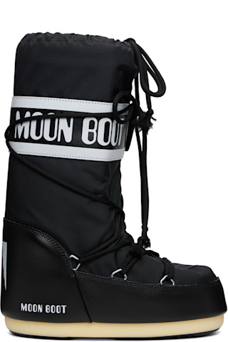 Moon Boot: ブラック Icon ナイロン ブーツ | SSENSE 日本