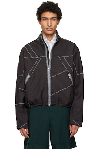 Kiko Kostadinov: Brown Fosco Jacket | SSENSE Kiko Kostadinov: Brown Fosco Jacket | SSENSE
