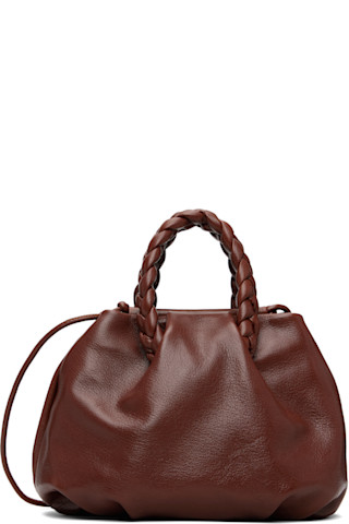 Brown Bombon M Supple Shiny Bag by HEREU on Sale