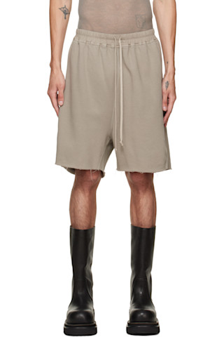 Rick Owens DRKSHDW: グレー Tower Long Boxers Butt Zip ショート
