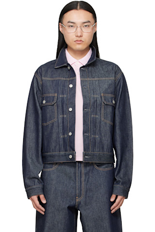 Acne Studios: インディゴ Ryker U New デニムジャケット | SSENSE 日本
