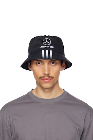 Y-3: Black Mercedes-AMG F1 Edition Team Bucket Hat | SSENSE