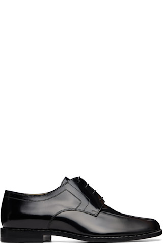 Maison Margiela: ブラック Tabi レースアップダービー | SSENSE 日本