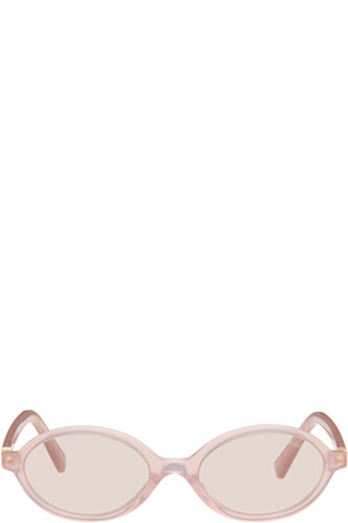 Miu Miu Eyewear: ピンク Miu Regard サングラス | SSENSE 日本